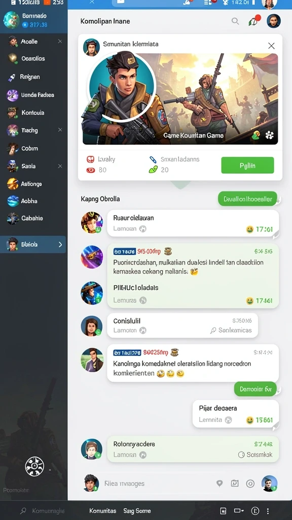 Screenshot menampilkan karakter utama di dunia fantasi.