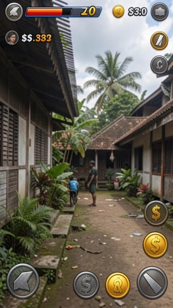 Adegan aksi menegangkan dalam permainan.