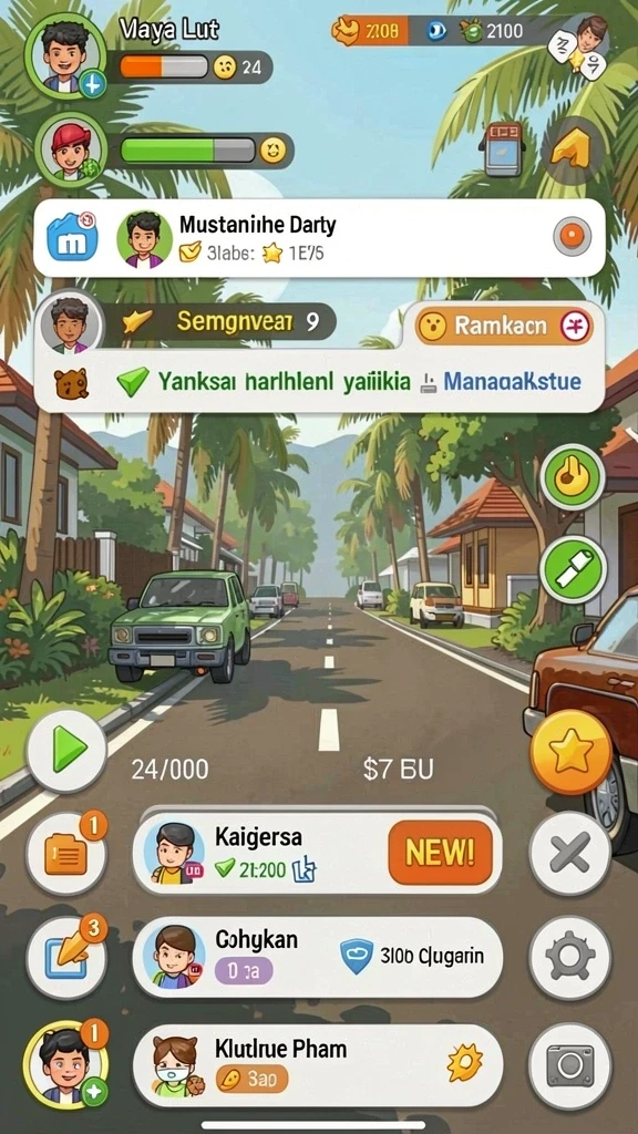 Pemandangan menakjubkan dari salah satu level menantang.