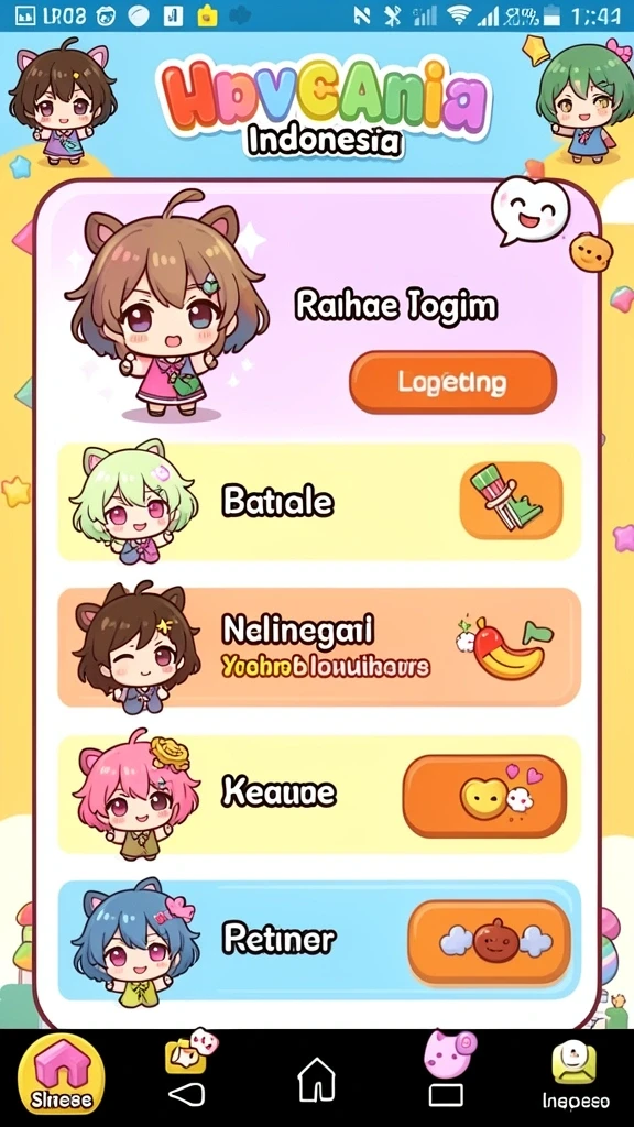 Tampak awal permainan HAIKUOTK dengan pilihan level menarik.