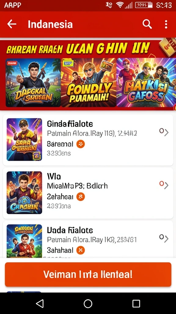Tangkapan layar karakter unik dalam IDAGAME.