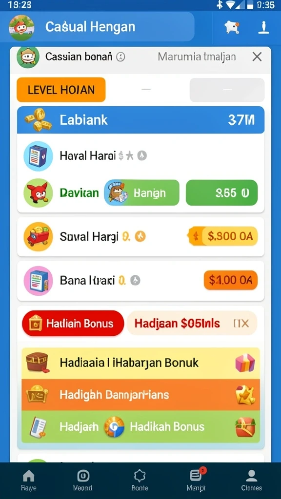 Fitur kompetisi dengan pemain lain yang seru.