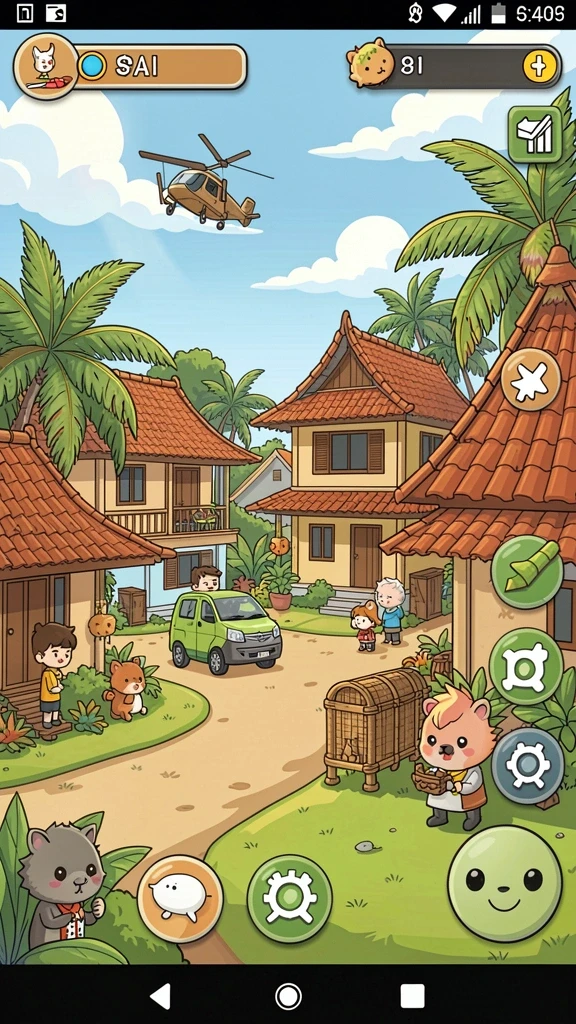 Screenshot menunjukkan menu kustomisasi karakter yang menarik.