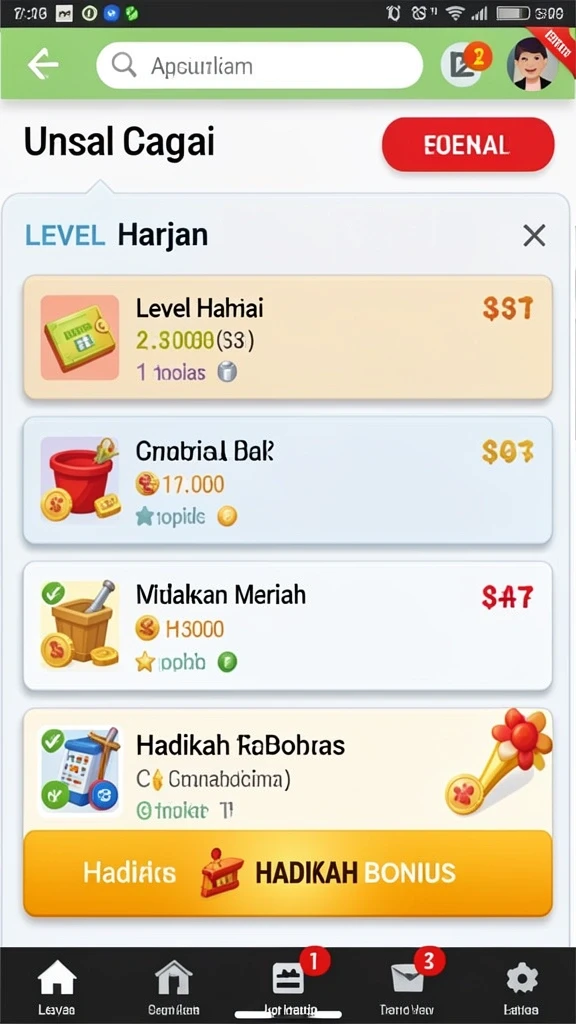 Tampilan antarmuka yang menarik dan sederhana.