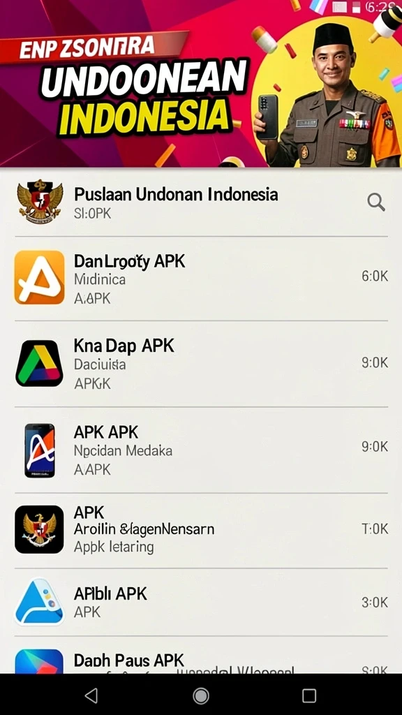 Tampilan menu utama yang menarik dan mudah dinavigasi.