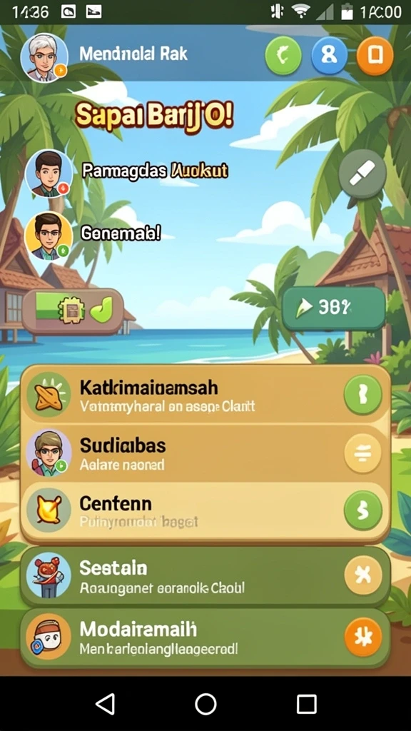 Screenshot menampilkan karakter utama dalam pertarungan epik.
