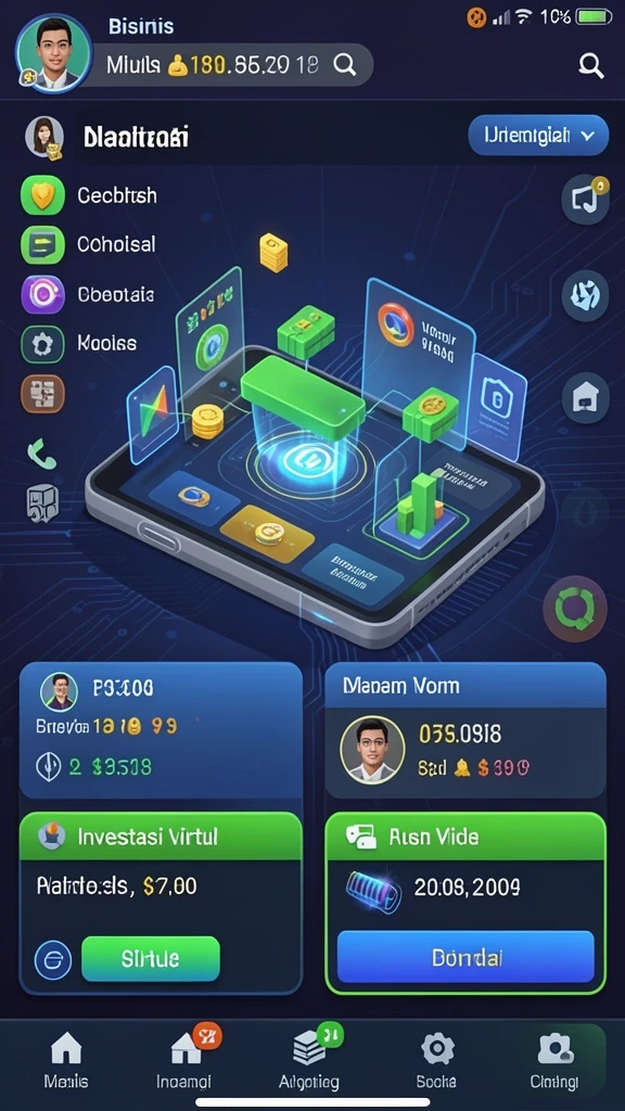 Screenshot aplikasi ROYAL88 memperlihatkan antarmuka pengguna yang ramah.