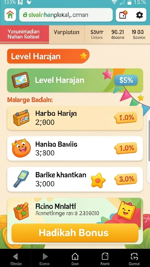 Screenshot dari mode permainan yang menantang.